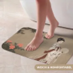 Vrouw - Azië - Kunst - Beige Badmat klein -USP_ZachtDE