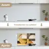 Abstract - Goud - Grijs - Vormen - Geometrisch keuken achterwand spatscherm klein -voor_na_FR