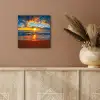 Zee - Zonsondergang - Strand - Wolken - Oranje aluminium wit klein -sfeer4