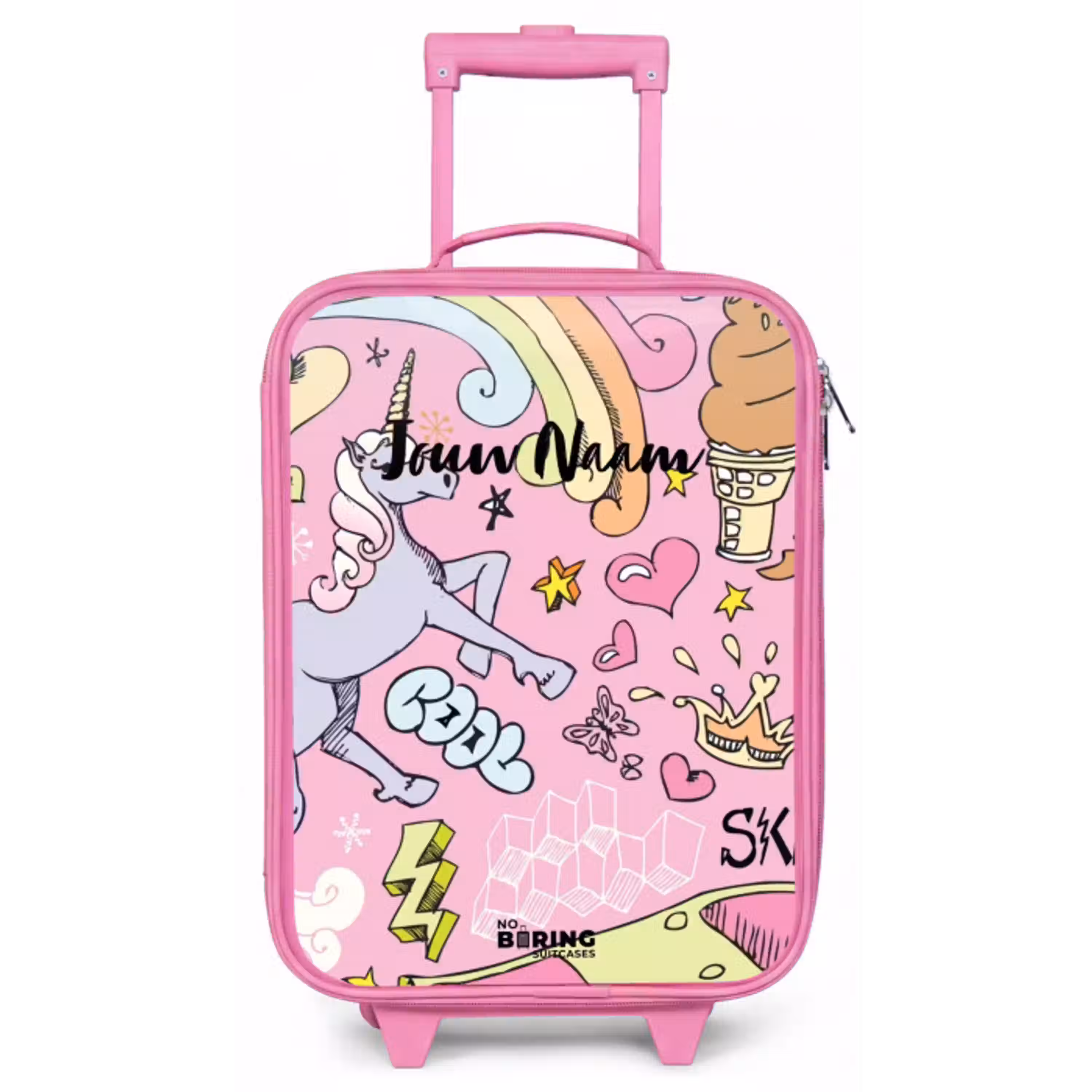Unicorn doodles Kinderkoffer - Roze klein -zz3dotto