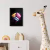 Macarons - Dessert - Graffiti - Kleurrijk - Roze - Blauw - Geel fotolijst zwart zonder passe partout klein -usfeer4_kinderkamer