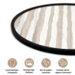 Minimalistisch - Strepen - Beige Fotolijst rond zonder passe partout klein 856 -closeup_DE