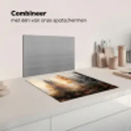 Bospad - Herfstbladeren - Natuur - Schilderachtig - Oranje Inductie beschermer vinyl 3mm middel -wsfeer7_website