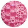 Roze - Schuim - Bubbels Wandcirkel kunststof plaat 5mm dik klein -3d