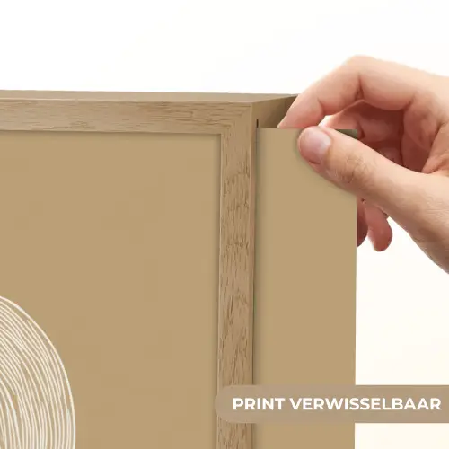 Bananen - Beige - Lijntekening - Minimalistisch Light Box met batterij (Wandlamp) middel -USP_websiteprintNL