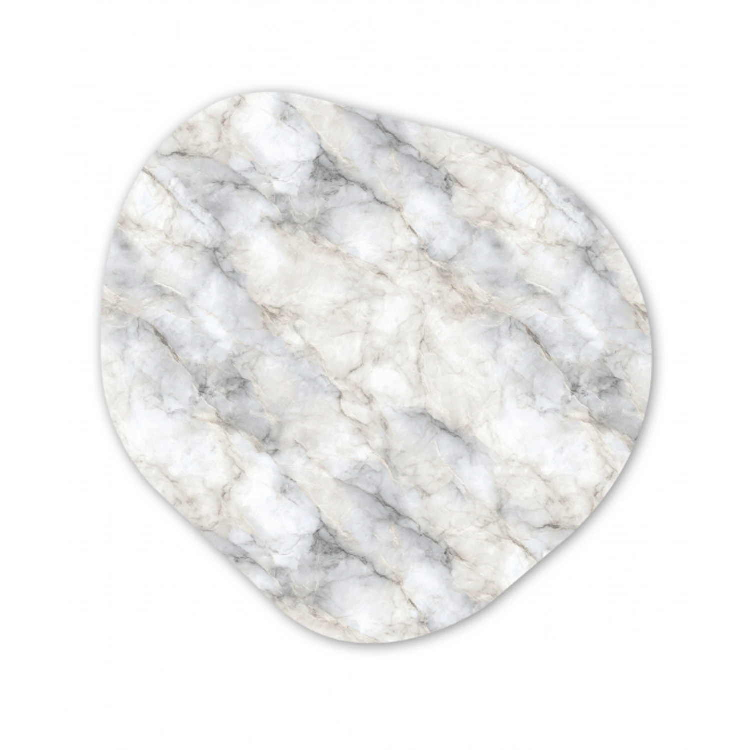 Grijs - Marmer - Gedetailleerd Wandcirkel Organisch Forex 3mm klein 629 -3d