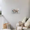 Wereldkaart - Rozen - Roze Tuinposter op houten frame 2 cm dik klein -sfeer1