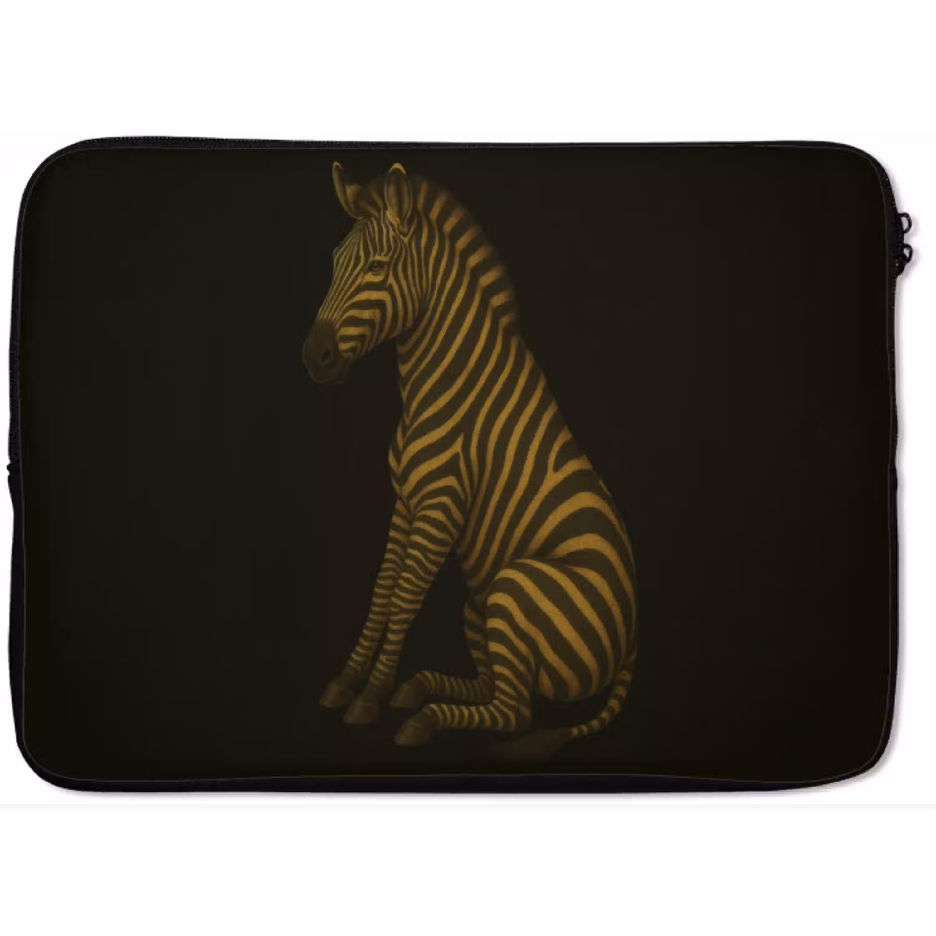 Zebra - Strepen - Goud laptophoes neopreen klein -zkaufland3dotto
