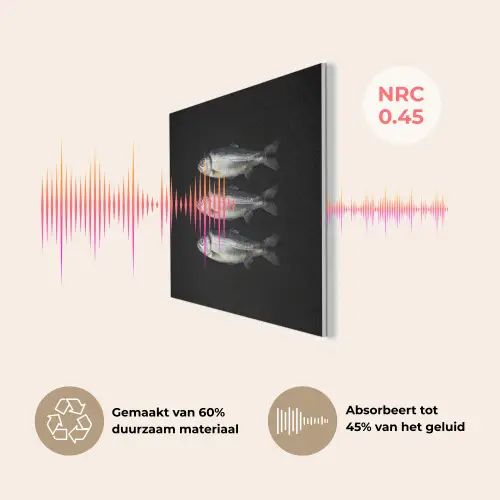 Haring - Vissen - Zwart PET vilt klein -USP_NL