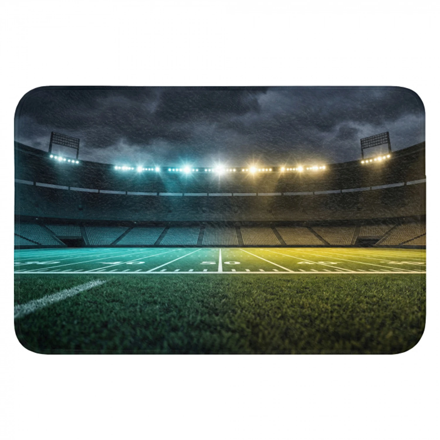 Voetbal - Stadion - Nacht - Modern Badmat klein -3d