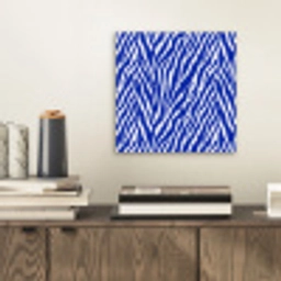 Zebra - Patroon - Kobalt - Blauw aluminium wit klein 46 -sfeer1
