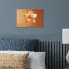 Glazen - Bloem - Oranje poster papier klein -sfeer2