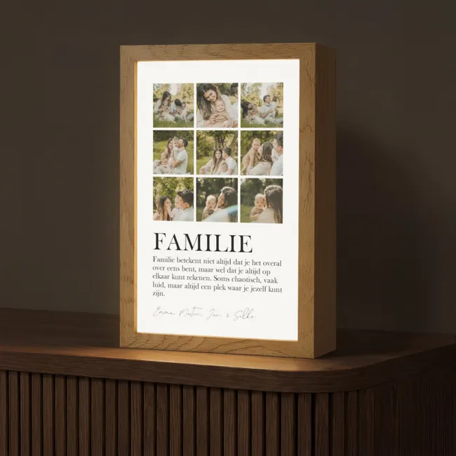 Gepersonaliseerde Lightbox - Familie - Fotocollage