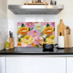 Lelies - Aquarel - Pastel Inductie beschemer met haakjes klein 777 -sfeer2