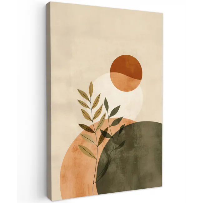 Takken - Vormen - Abstract Tuinposter op houten frame 2 cm dik klein -3d