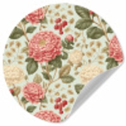 Klassiek - Botanisch - Veelkleurig Wandcirkel behangsticker klein 186 -3d