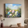 Grasveld - Eieren - Bloemen Textielframe zwart klein -sfeer3