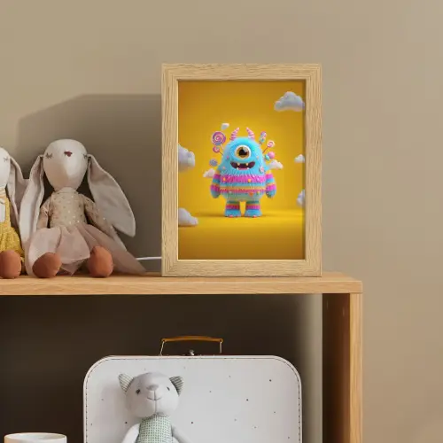 Monster - Snoep - Geel - Kleurrijk Light Box met kabel klein -sfeer2_kind