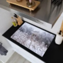 Schermbloem - Rijp - Kristallen - Winter - Delicaat Inductie beschemer met haakjes klein -sfeer1