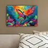 Haai - Koraalrif - Abstract - Kleurrijk canvas 2cm klein -sfeer3