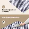Oceaan - Octo - Blauw - Wit Inductie beschemer met haakjes klein 777 -ky-schoon-nl
