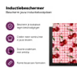 Kersen - Blokken - Rood Inductie beschermer vinyl 3mm klein 276 -zzzzzzz-cc-usp