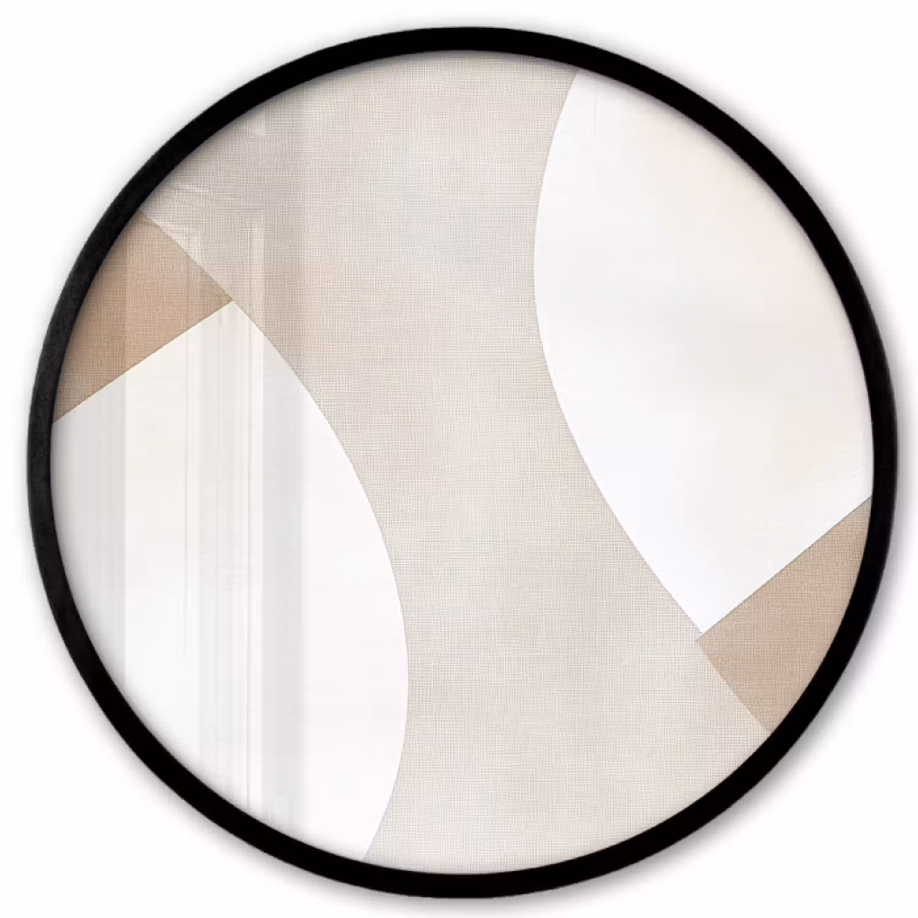 Bruin - Japandi - Abstract Fotolijst rond zonder passe partout klein -3d
