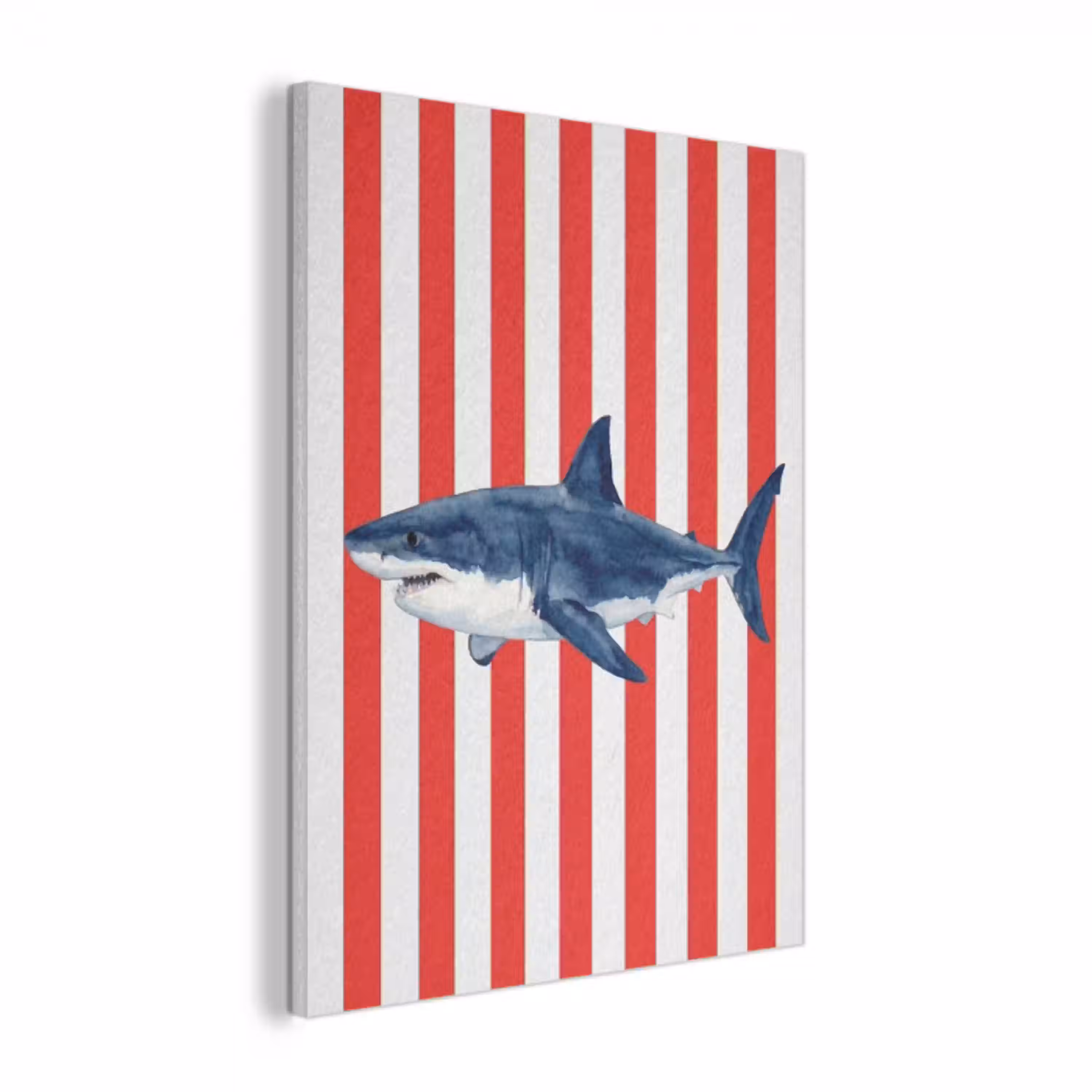 Vis - Haai - Zee - Illustratie - Blauw PET vilt klein -3d