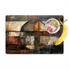 Kunst - Bruin - Abstract - Hout motief Placemat vinyl groot -zzzproduct_Kitchenyeah-website