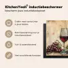 Stilleven met Wijn en Druiven Inductie beschermer vinyl 3mm middel -sfeer2