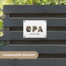 Opa - Lettercollage tuinposter los doek klein -sfeer3