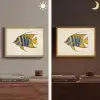 Vis - Sierlijk - Vinnen - Illustratie Light Box met batterij (Wandlamp) middel -sfeer3