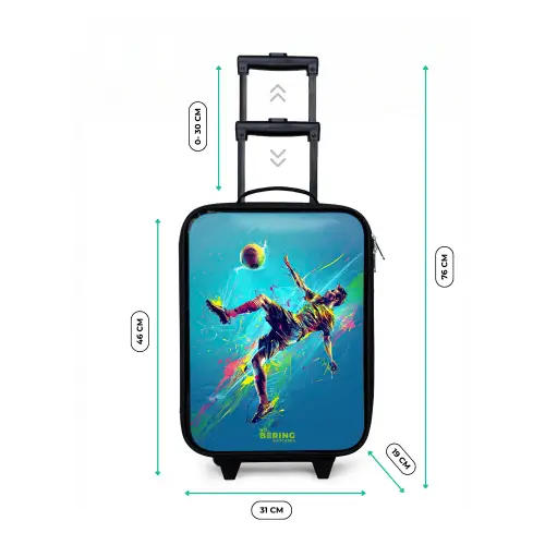Neon - Voetbal - Schop - Kleurrijk Kinderkoffer - Zwart klein -productfoto_formaten
