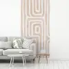 Decoratief - Labyrint - Beige fotobehang vinyl groot -woonkamer