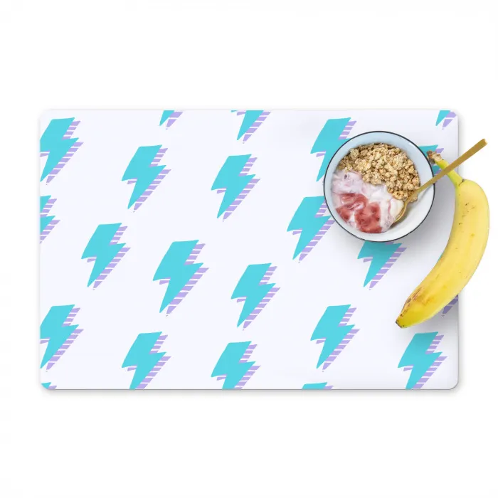 Blauw - Paars - Bliksem Placemat vinyl groot 368 -zzzproduct_Kitchenyeah-website