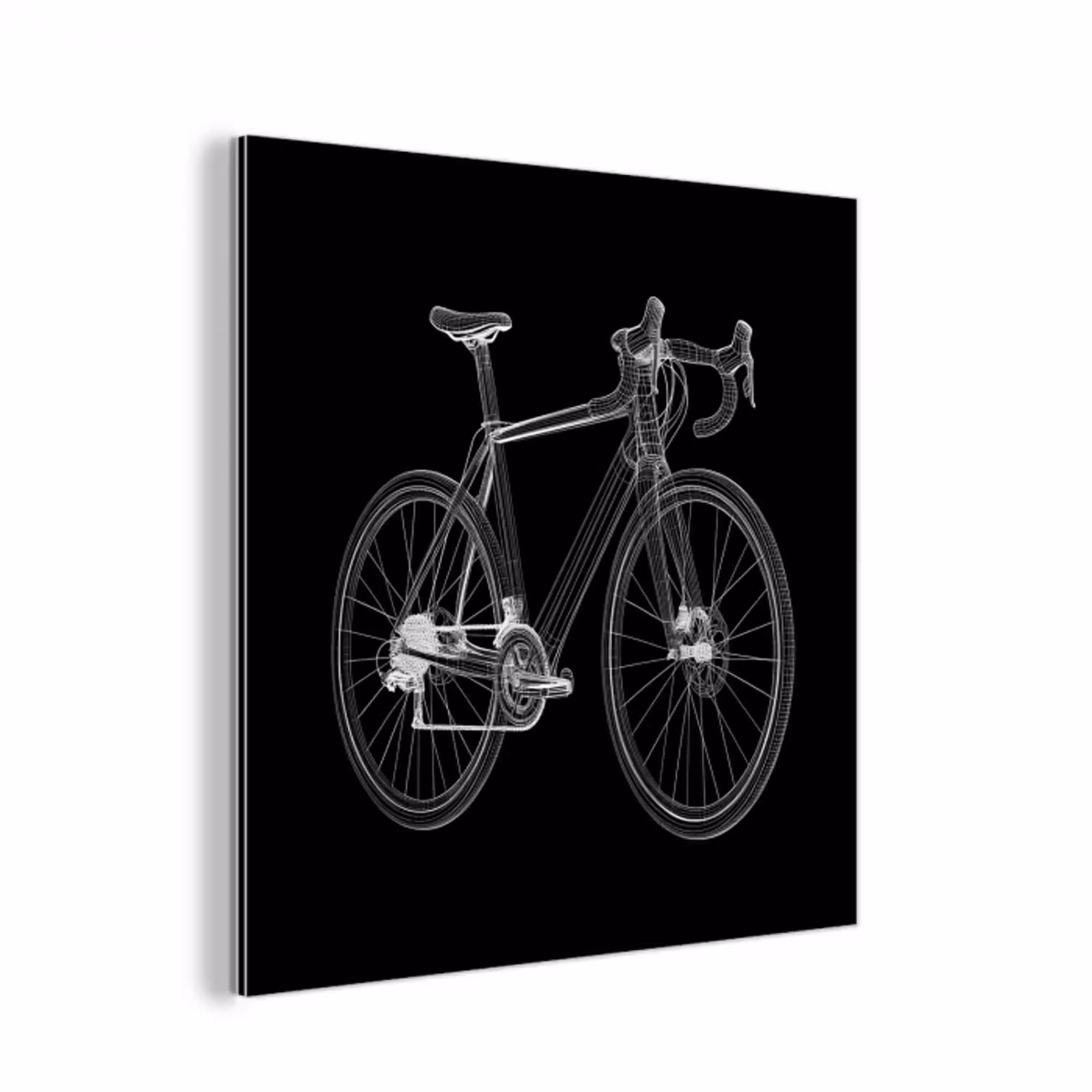 Lijnen - Illustratie - Wit aluminium wit klein -3d