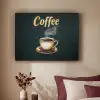 Koffie - Schotel - Koffiebonen - Retro Textielframe zwart klein -sfeer1