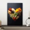 Specerijen - Mix - Hartvorm - Zwart canvas 2cm klein -sfeer6