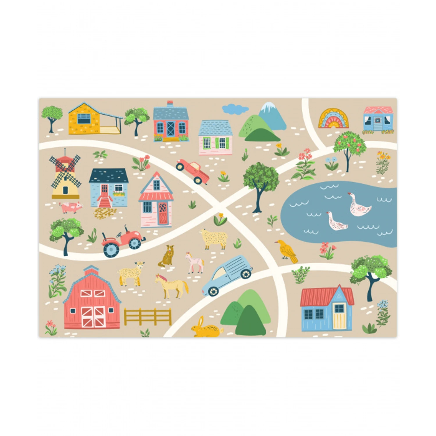 speelkleed-boerderij-4 Speelmat klein -3d
