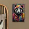 Graffiti - Panda - Jas - Kleurrijk canvas 2cm klein -sfeer3