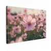 Bloemen - Paars - Wazig Tuinposter op houten frame 2 cm dik klein -3d