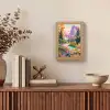 Rivier - Vallei vol bloemen - Levendig Light Box met kabel (Tafellamp) klein -sfeer2