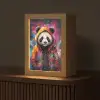 Panda - Jas - Graffiti - Oranje Light Box met kabel (Tafellamp) klein -z3d_website
