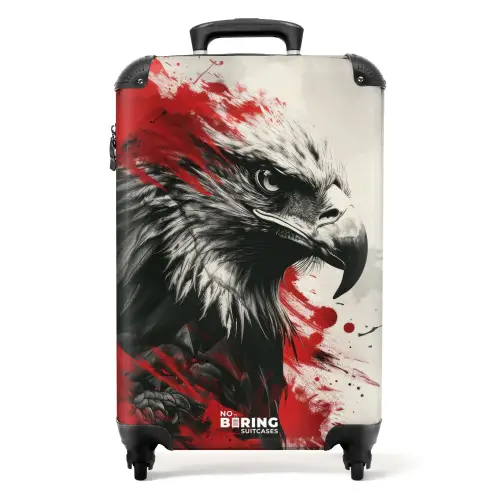 Tattoo style- Schaduw van de adelaar NBS - Handbagage koffer - Kinderen Unisex middel -productfoto_recht