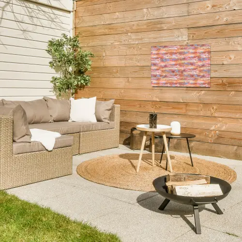 Vloeiend - Olie - Verf - Kleur Tuinposter op houten frame 2 cm dik klein 845 -sfeer2