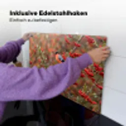 Goudvink - Bessen - Herfst - Natuur - Kleurrijk Inductie beschemer met haakjes klein -ky-ophangen-de