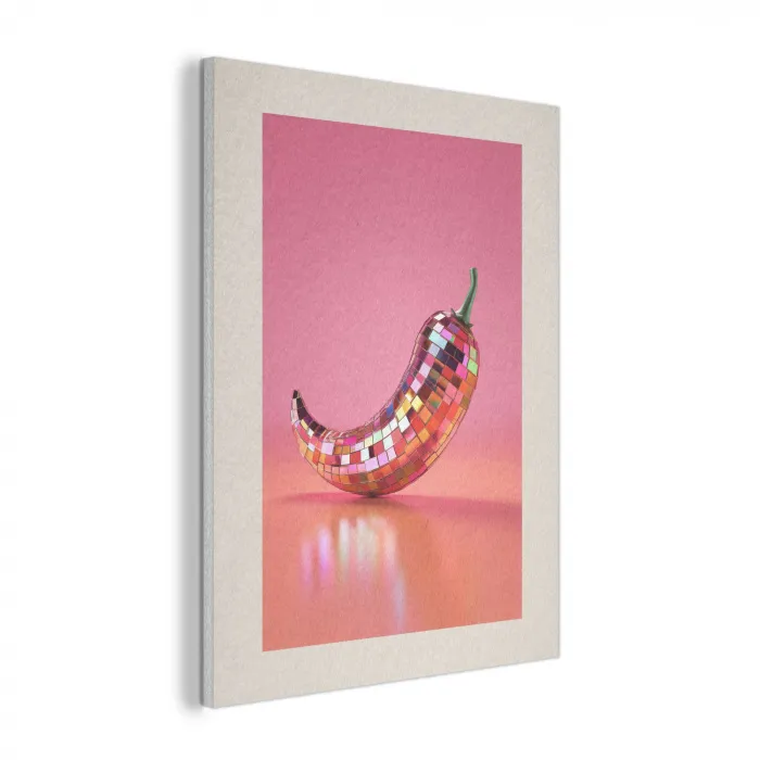 Disco - Peper - Roze PET vilt klein -3d