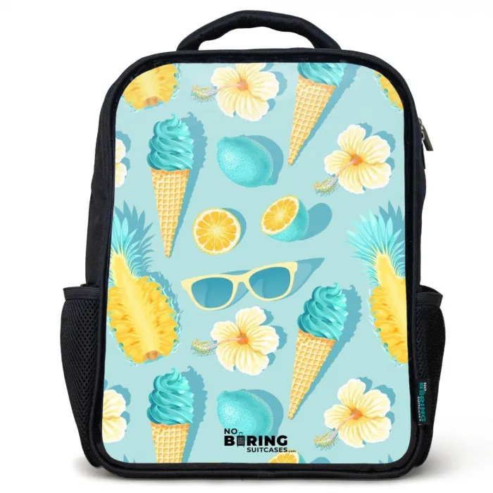 Ibiza icecream Rugzak - Zwart middel -3d