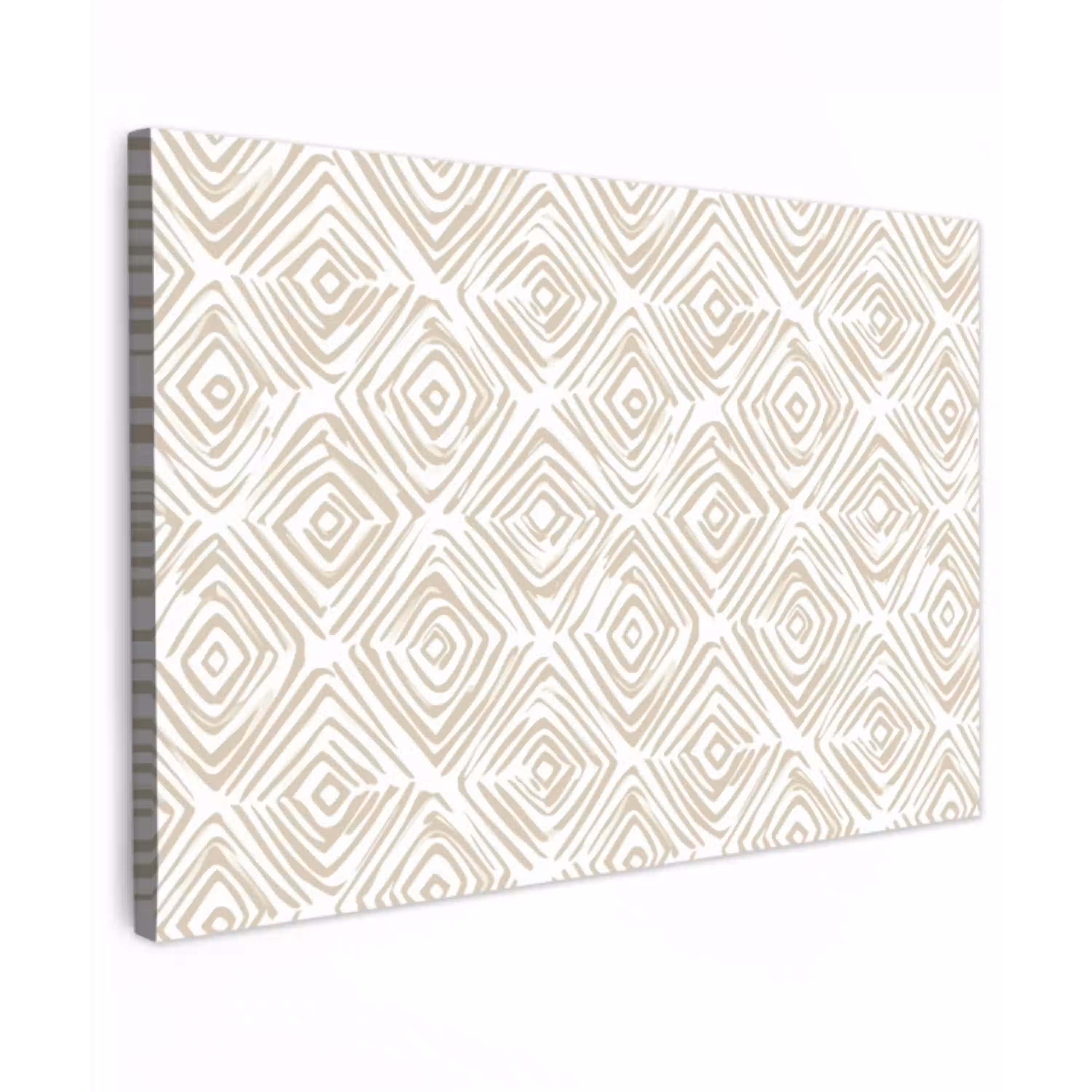 Abstract - Ruit - Beige canvas 2cm klein 34 -z3d
