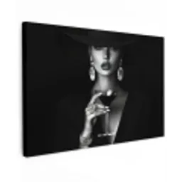 Vrouw - Cocktail - Chic Tuinposter op houten frame 2 cm dik klein -3d